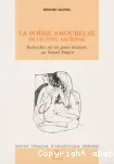 La poésie amoureuse de l'Egypte ancienne : recherches sur un genre littéraire au Nouvel Empire