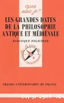 Les grandes dates de la philosophie antique et médiévale