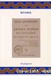 Petit dictionnaire des grands hommes de la Révolution