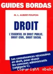 Droit : l'essentiel en droit public, droit civil, droit social