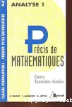 Précis de mathématique. 3, Analyse 1