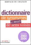 Dictionnaire des synonymes et des mots de sens voisins