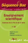 Enseignement scientifique : sciences de la vie et de la terre, Première ES