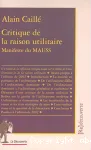 Critique de la raison utilitaire : manifeste du MAUSS