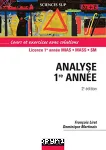 Analyse 1re année : cours et exercices avec solutions