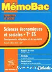 Sciences économiques et sociales, Tle ES