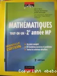 Mathématiques tout-en-un 2e année MP : cours et exercices corrigés