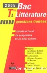 Bac littérature Tle : questions traitées,