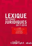 Lexique des termes juridiques, 2017 - 2018