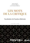 Les mots de la critique