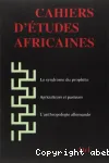 Cahiers d'études africaines, 161