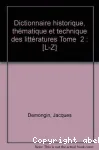 Dictionnaire historique, thématique et technique des littératures