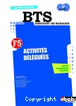 Activités déléguées, BTS assistant manager 2e année : livre de l'élève