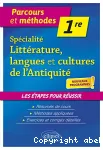 Spécialité littérature, langues et cultures de l'Antiquité